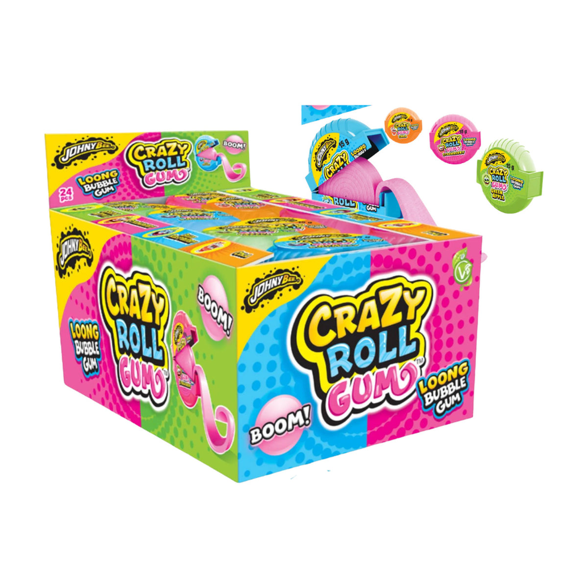 Johnny Bee Crazy Roll Gum, 15g – produktbilde