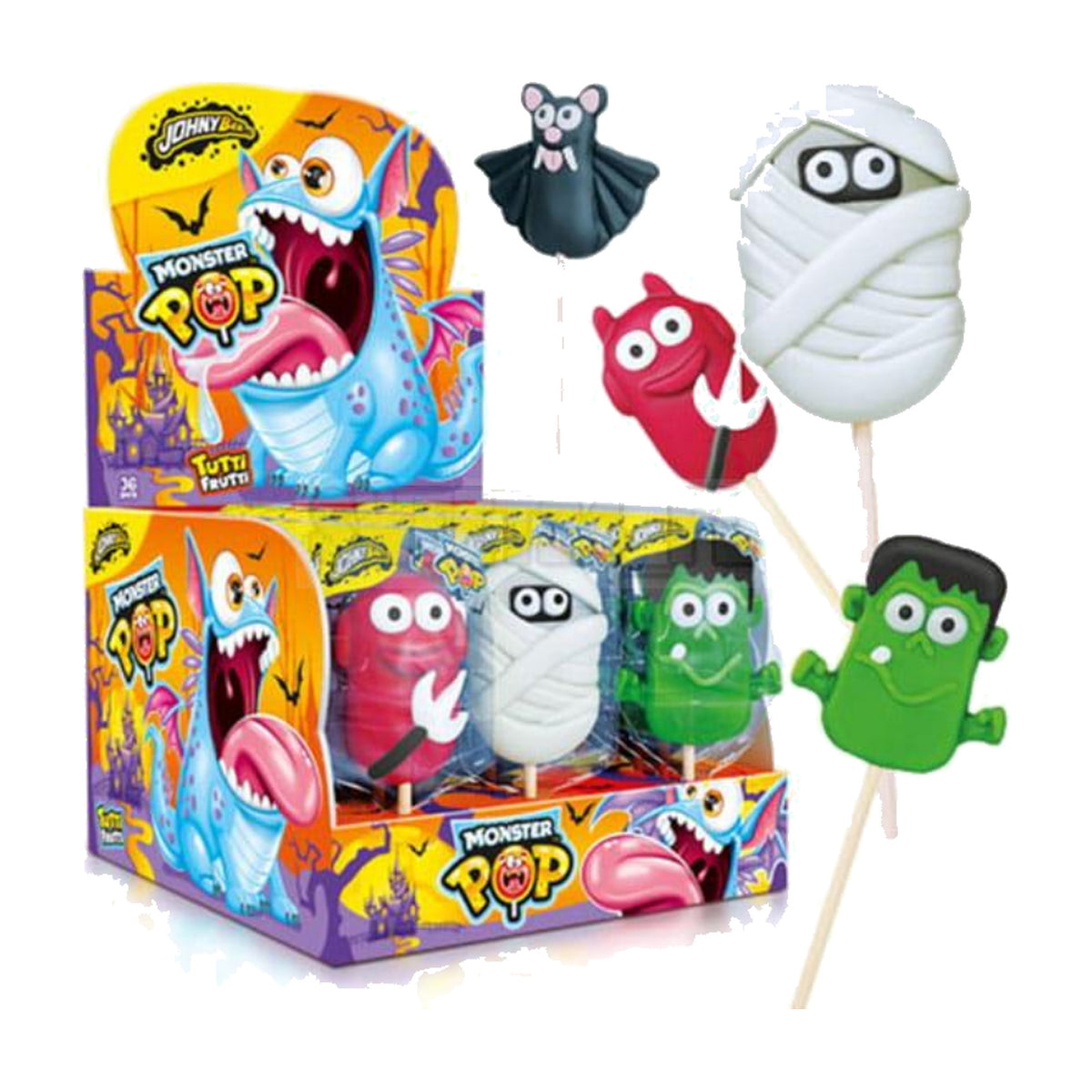 Johnny Bee Monster Pop Lollipop, 35g – produktbilde