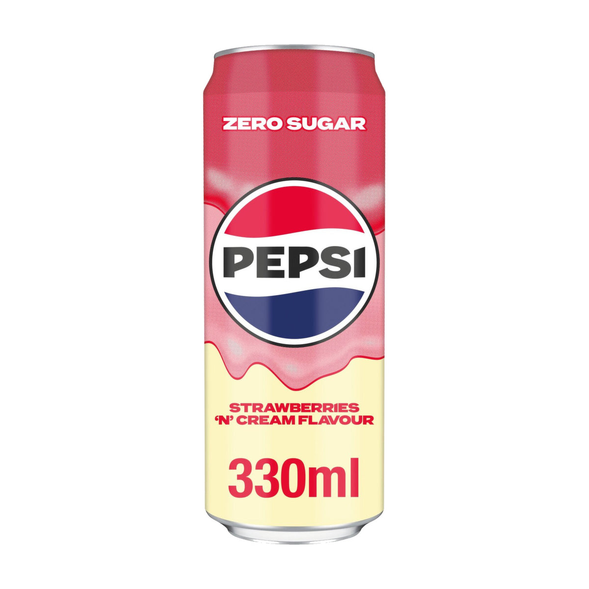 Pepsi Zero Strawberry Cream, boks 0,33l – produktbilde