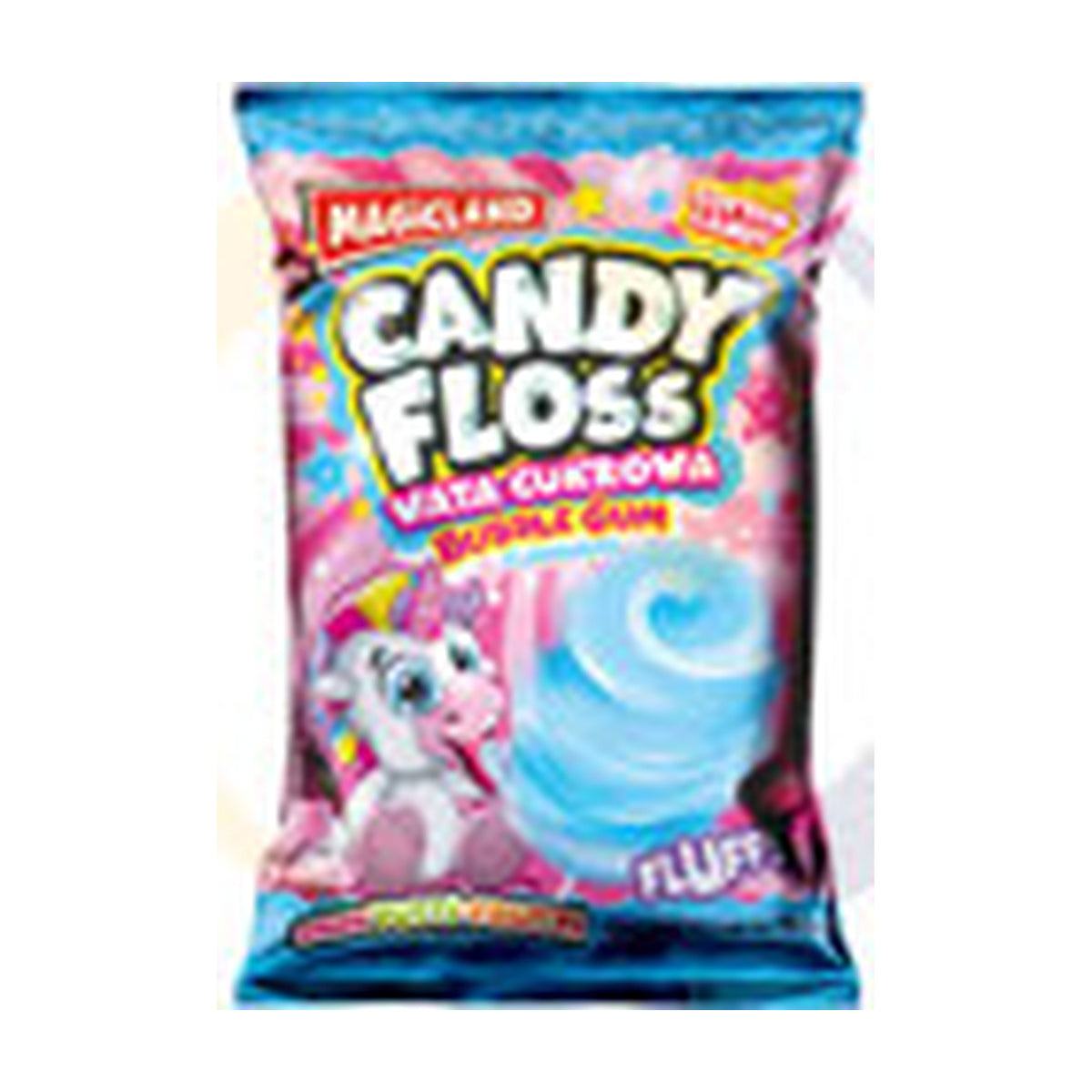Sukkerspinn Bubble Gum smak, 50g – produktbilde