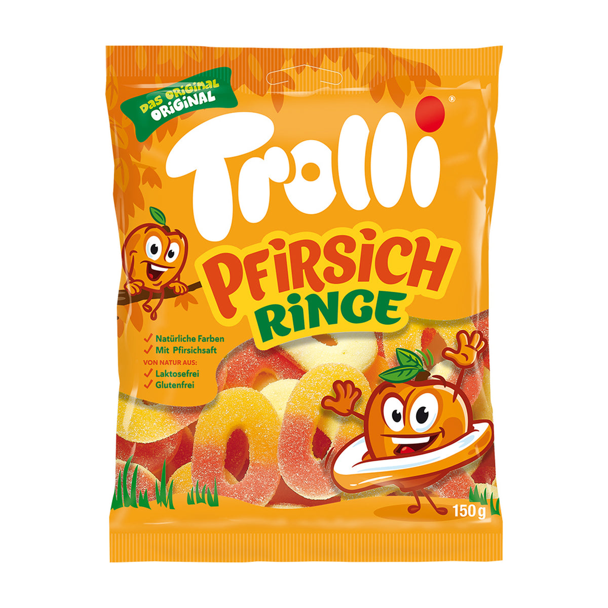 Trolli Pfirsich Ringe 150g – produktbilde