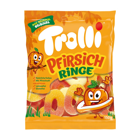 Trolli Pfirsich Ringe 150g – produktbilde